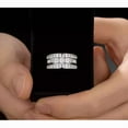 thumbnail image 2 of 1.30Ct Round Cut Lab Created Diamond Men's Wedding Band Ring 14k White Gold Plated 925 Silver, 2 of 3