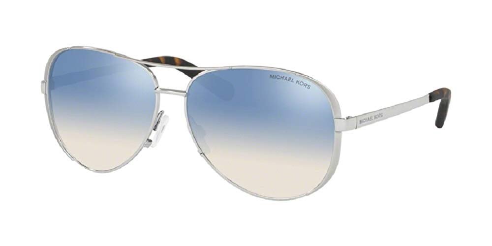 Michael Kors MK5004 CHELSEA Aviator 1153V6 59M Silver/Blue Silver Gradient Mirror Sunglasses For Women +FREE Complimentary Eyewear Care Kit - image 1 of 5
