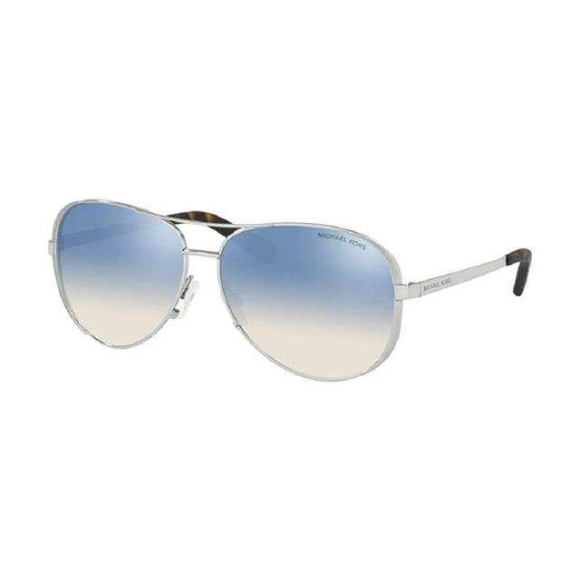 Michael Kors MK5004 CHELSEA Aviator 1153V6 59M Silver/Blue Silver Gradient Mirror Sunglasses For Women +FREE Complimentary Eyewear Care Kit