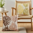 thumbnail image 5 of Unique Bargains 4 Pcs Soft Palm Leaf Pattern Cushion Case Green/Light Blue 18" x 18", 5 of 7