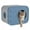 Blue, variant on LOJIAWOWE Weatherproof Outdoor Cat House with Resin Roof, Indoor & Outdoor Cat Shelter, Cozy Dusty