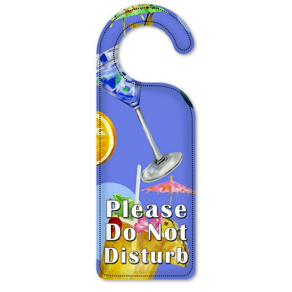 Do Not Disturb Door Knob Hanger Sign - Cocktails
