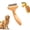 orange, variant on Dematting Comb for Dogs and Cats, Dual-Sided Undercoat Rake Pet Brush for Long Hair, Professional Shedding Tool to Remove Tangles Knots and Loose Fur