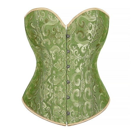 Pavied Corset Tops Tube Tops Women s Bustier Corset Top Lingerie Sets Black Satin Waist Cincher Bustier Tops Underbust Corset Green 5XL