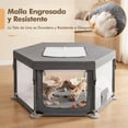 thumbnail image 4 of Parque Infantil para Perros, 42.51 X 42.51 X 26 Pulgadas, Portatil Parque para Mascotas, con Puerta, Cubierta, Durable Parque para Perros de Diseño Transpirable para Medianas y Pequeños Mascota (Azul), 4 of 8