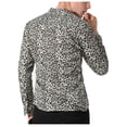 thumbnail image 4 of INSPIRE CHIC Men's Vintage Leopard Printed Button Down Long Sleeve Cotton Shirt, 4 of 6