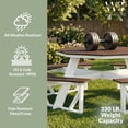 thumbnail image 4 of WestinTrends Outdoor 48" HDPE 8-Person Patio Octagon Picnic Table, Dark Brown, 4 of 13