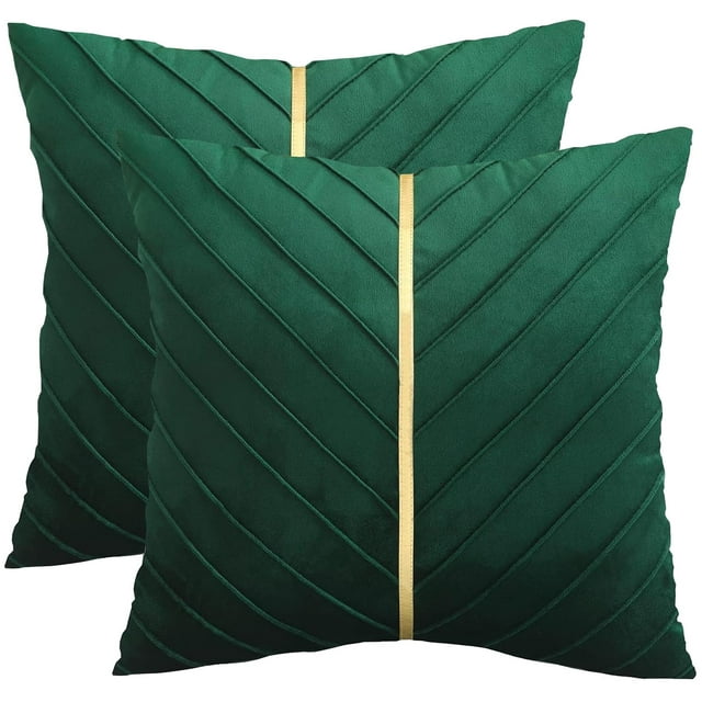 Funda de almohada decorativa Tosleo de terciopelo, 60 x 60 cm, 2 unidades