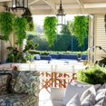 thumbnail image 3 of 4 Pack Artificial Fake Hanging Ferns Plants Vine Fake Ivy Boston Outdoor UV Resistant Plastic, Green, 3 of 10
