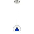thumbnail image 2 of Integrated Dimmable Led Double Glass Mini Pendant Light. 6W, 450 Lumen, 3000K In Frosted Blue, 2 of 3