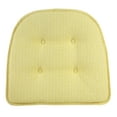 thumbnail image 2 of Gripper Non-Slip 15" x 16" Omega Tufted Chair Cushions, Set of 2, Yellow, 2 of 5