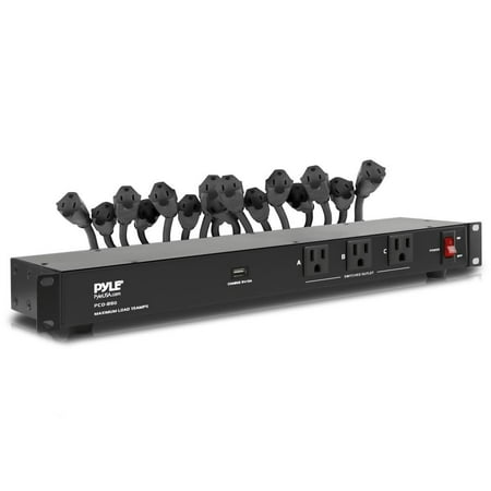 Pyle PCO860 - Power Supply Surge Protector - Rack Mount Power Conditioner Strip with USB Charge