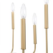 LNC 8-Light Matte Gold Modern/Contemporary Candle LED Dry rated Chandelier for Living Room