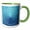 Green/White, variant on 3drose, Frozen Oval Mandala - Ice Cold Winter Design, 15oz Mug