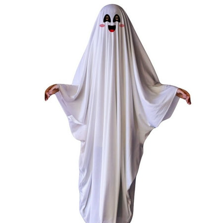

Huakaishijie Halloween Ghost Costume Spooky Ghost Cloak Cosplay Role Play Trick-or-Treating Party Prop for Kids Adults
