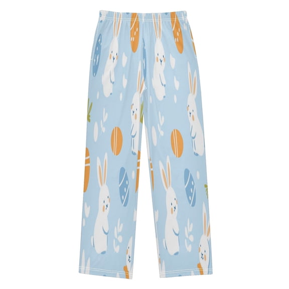 Kids' Pajama Pants Soft Relaxed Fit Sleep Pants Lounge Pants with Pockets Easter-themed Pattern Small