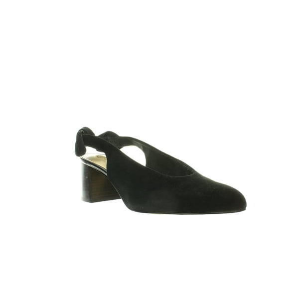 bella vita women's scarlett slingback size 9 black leather