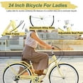 thumbnail image 5 of Ambifirner 7 Speed, Steel Frame, Multiple Colors 24 Inch Ladies Bicycle, 5 of 8