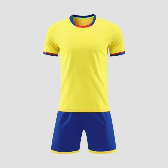 Delliss Boys' Comfy Breathable Short Sleeve Top Elastic Waist Shorts Sports Set 5-13 Years