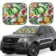thumbnail image 6 of Kdxio Vegan1 Print 2-Piece Sun Shade Front Windshield - Foldable Car Front Window Sunshades For Most Sedans Suv Truck, 6 of 6