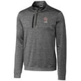thumbnail image 2 of Men's Cutter & Buck  Gray Oklahoma Sooners Alumni Logo Stealth Heathered Quarter-Zip Pullover Top, 2 of 3