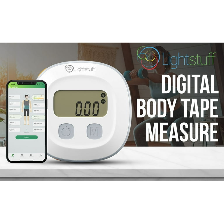 FITINDEX Smart Body Tape Measure,Bluetooth Digital Measuring Tape for Body,  Soft Sewing Tape, with LED Monitor Display, Lock Pin, Retractable Button