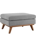 thumbnail image 2 of Allora Fabric Upholstered Ottoman in Expectation Gray, 2 of 5