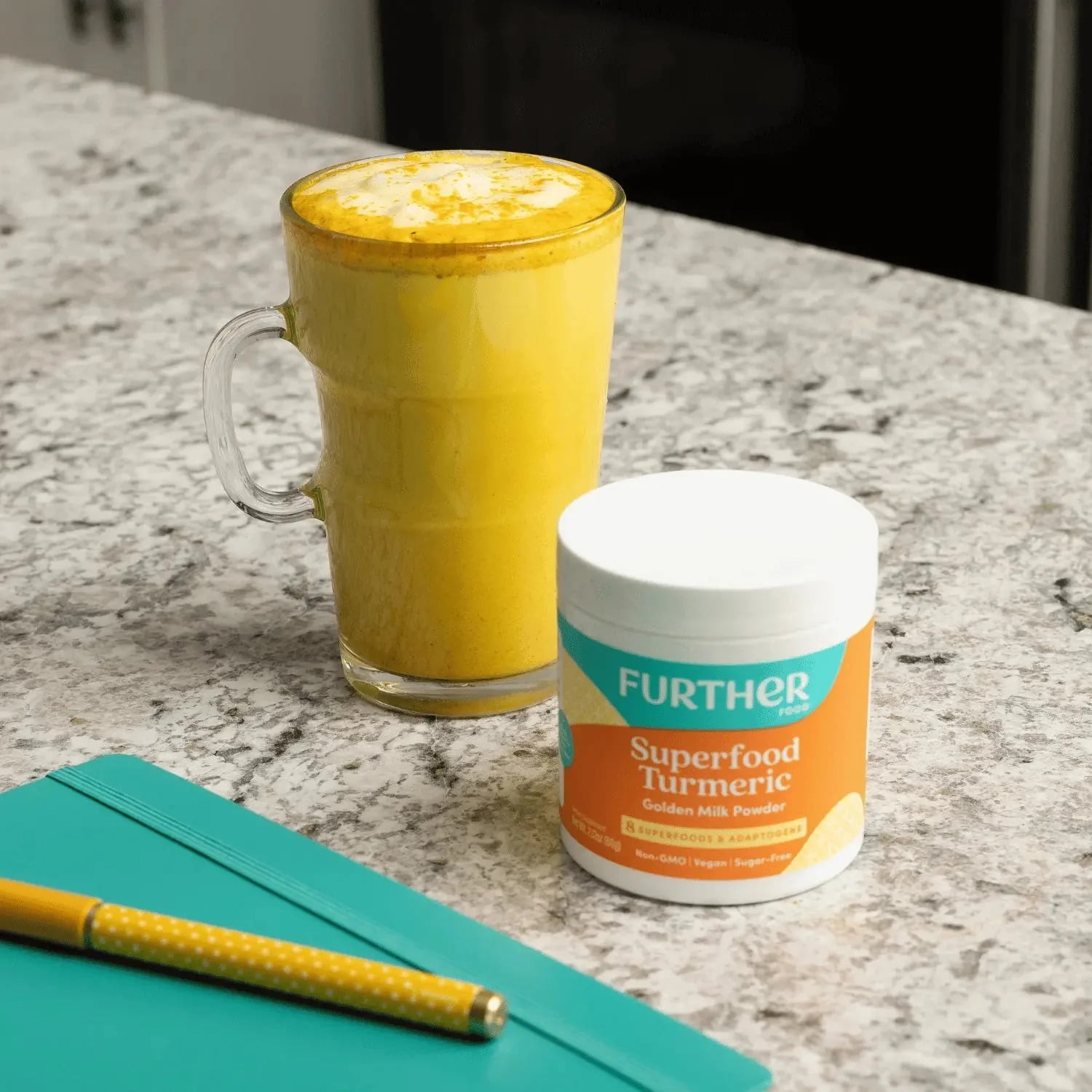 Further Food Superfood Turmeric Golden Milk Powder Blend, 90 Day Supply