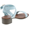 thumbnail image 5 of Top Moda Vision-75 Women's Ankle Wrap Adjustable Buckle Stacked Chunky Heel Sandal, 5 of 7