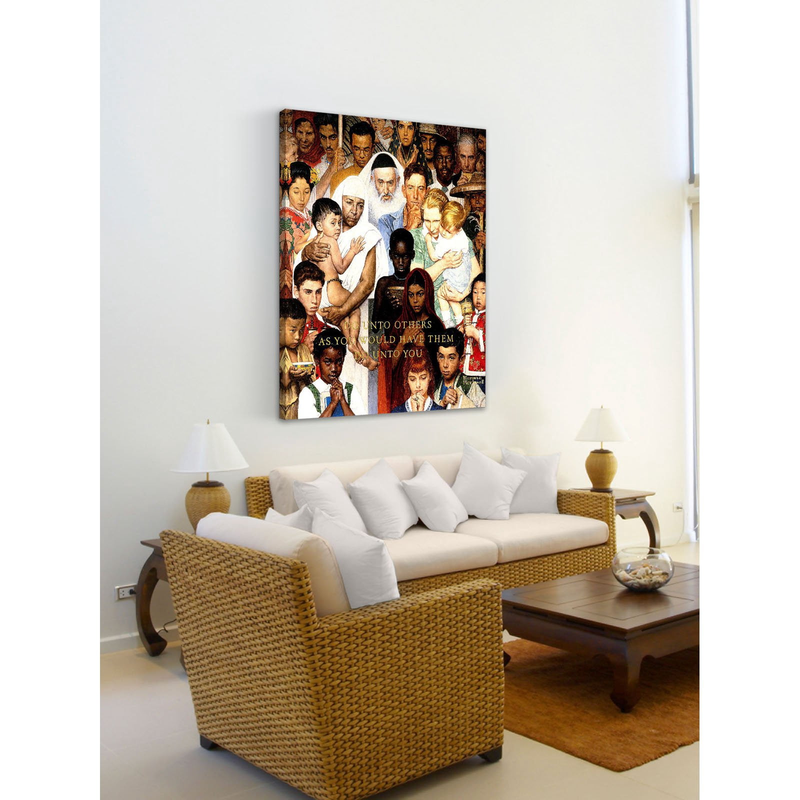 Marmont Hill Golden Rule by Norman Rockwell Canvas Wall Art