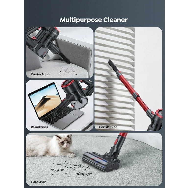 BUTURE Cordless Vacuum Cleaner, 450W Motor, 40KPA Suction, 60-Min