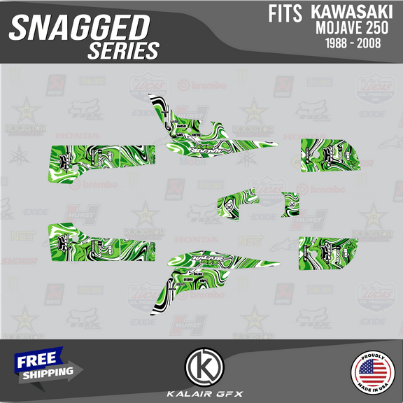 Kalair GFX Graphics Kit for Kawasaki ATV Mojave 250 Snagged Series