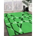 thumbnail image 2 of Ahgly Company Indoor Round Patterned Neon Green Area Rugs, 4' Round, 2 of 6
