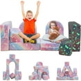 thumbnail image 3 of LinkRomat Modular Kids Play Couch, Kids Gifts for Playroom Bedroom, Glow in The Dark, 8 Pcs Convertible Play Couch with High-Density Foam for Boys Girls, 3 of 10