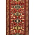 thumbnail image 2 of Pasargad Home Kazak 2.6' x 7' Hand-Knotted Lamb's Wool Red/Ivory Runner Rug - All Ages, Indoors, 2 of 2