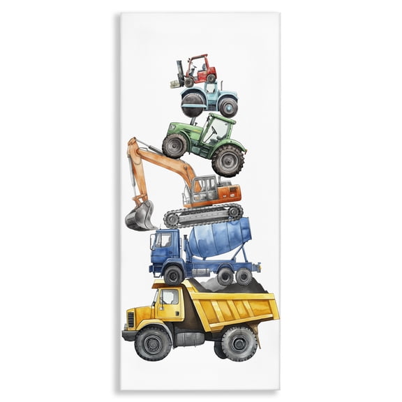 Stupell Industries Keep Moving Construction Stack Canvas Wall Art, design by Christine Simpson Art