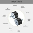 thumbnail image 4 of 4 Pack M10x28mm Thread Studs Rubber Shock 50x30mm Male Female 4 Pack M10 Lock Nuts, 4 of 6