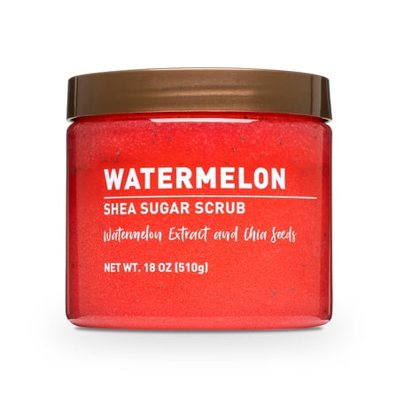 Equate Watermelon Shea Sugar Body Scrub, 18 oz, Natural Oils and Vitamin E