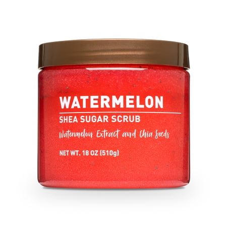 Equate Watermelon Shea Sugar Body Scrub, 18 oz, Natural Oils and Vitamin E