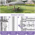 thumbnail image 5 of Uforic Large 10'x10' Heavy Duty Outdoor Dog Kennel with Rotating Feeder and Weatherproof Roof, 5 of 10