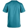 thumbnail image 2 of Panda Uniform by HeedFit Women's V-Neck Scrub Top – Two Patch Pockets, M, Teal, 2 of 4