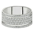 thumbnail image 3 of HANXIULIN Five Lines Diamond Wheel Ring Elegant Rhinestone Ring Silver Jewellery Rings Women Fashion Full Diamond Zircon Rings for Women Size 5 10, 3 of 5