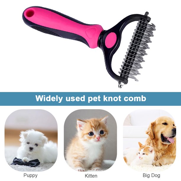 Peggybuy Dog Grooming Brush Multifunctional Dematting Comb Pet