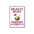 thumbnail image 2 of Beach Bum Parking Only Novelty Sign, Metal Wall Decor - 10x14 inches, 2 of 4