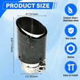 thumbnail image 1 of Car Forging Pattern Exhaust Tip 63-101MM Universal Car Exhaust Pipe Modification Tail Throat Clip-on Tail Pipe, 1 of 5