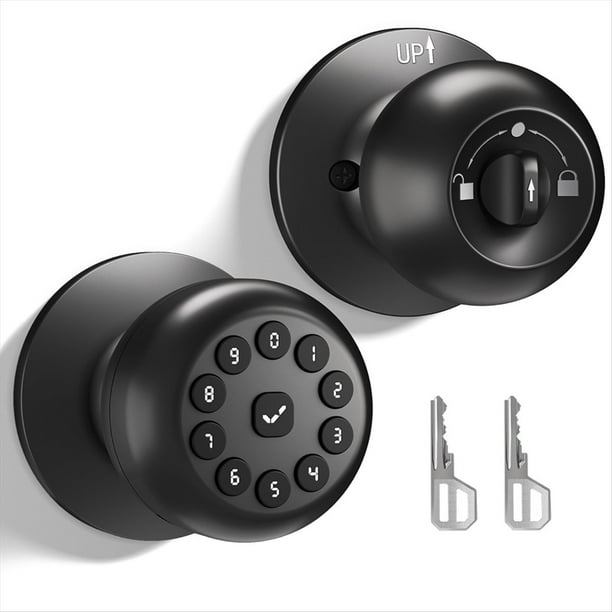 Perilla de Puerta Inteligente con Cerradura, Cerradura de Puerta de Entrada Sin Llave para Puerta de Entrada, Cerraduras de Puerta Inteligentes con Teclado, Bloqueo Automático