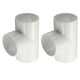 thumbnail image 1 of Uxcell 2Pcs 2.5" Tee 3 Vías Conectores de Tubo, Accesorios de Esquina para Estructura de Soporte de Estante, Blanco, 1 of 6