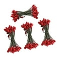 thumbnail image 4 of GUOOL 200pcs Red Craft DIY Artificial Double Headed Berries, 4 of 9