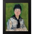 thumbnail image 2 of Manet, Edouard 12x14 Black Modern Framed Museum Art Print Titled - Portrait of a Woman with a Black Fichu, 2 of 5
