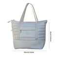 thumbnail image 3 of Bolso de hombro de algodón para mujer, Bolso de compras de diseño escalable, Bolso de utilidad informal para mujer, 3 of 5